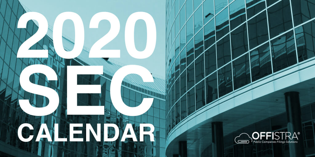 Offistra 2020 SEC Filing Interactive Calendar